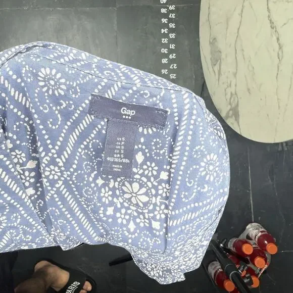 Gap Blue and White Medallion Geometric Print Sleeveless Mini Dress - Picture 4 of 4